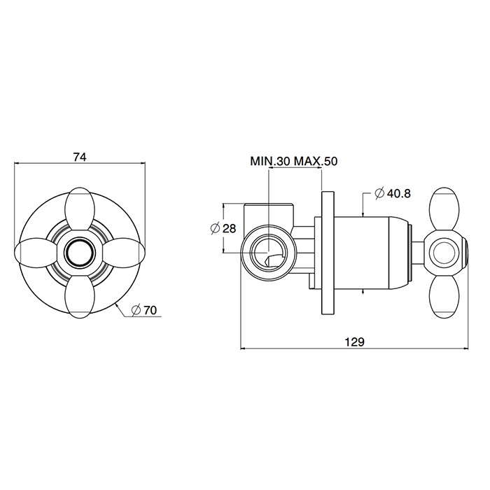 Fima Carlo Frattini Переключатель на 2 выхода, Olivia, F5033/2CR цвет: хром