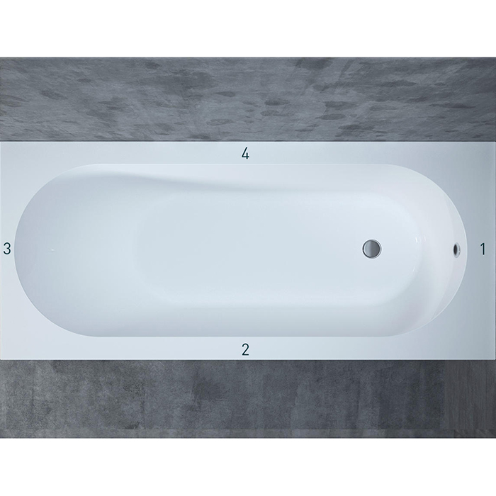 Ванна встраиваемая 170x80, матовая, Salini ORNELLA арт. 102314M
