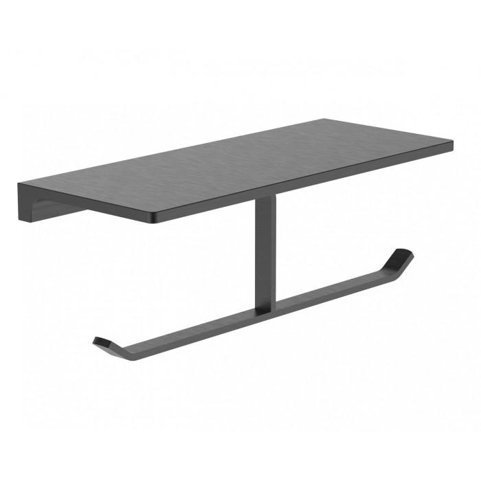 Двойной держатель для туалетной бумаги с полкой, Wonzon &amp; Woghand Eclipse, WW-9156-BGM цвет: графит