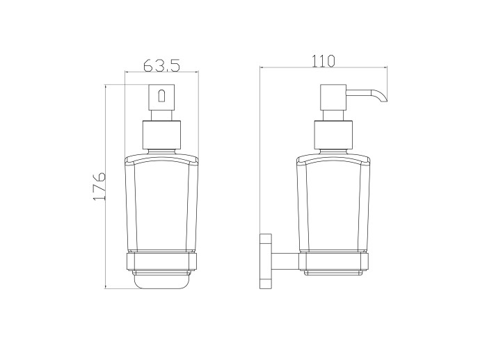 Дозатор мыла, Wonzon & Woghand Still, WW-6633 цвет: хром