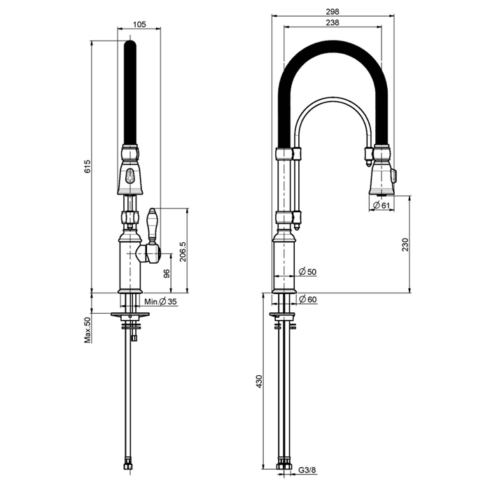 Fima Carlo Frattini Смеситель для кухни, Kitchen, F7030BR цвет: бронза