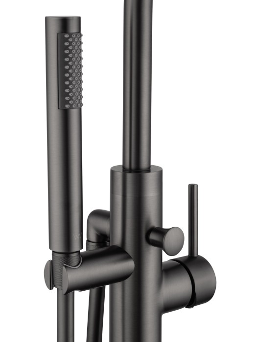 Смеситель для ванны напольного монтажа, Wonzon & Woghand Stick, WW-88649017-BGM цвет: графит