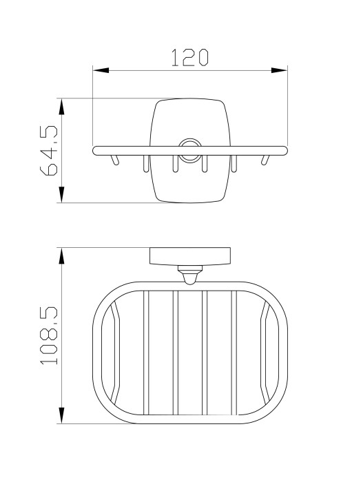 Мыльница с держателем, Wonzon & Woghand Porto, WW-1301A цвет: хром