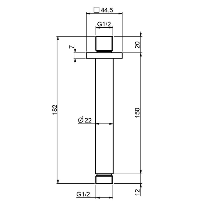 Fima Carlo Frattini Держатель для душа, потолочный, 15 см., Wellness, F2585CR цвет: хром
