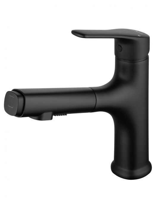 Смеситель для раковины с выдвижным изливом, Wonzon &amp; Woghand, WW-AE4151-MB цвет: черный