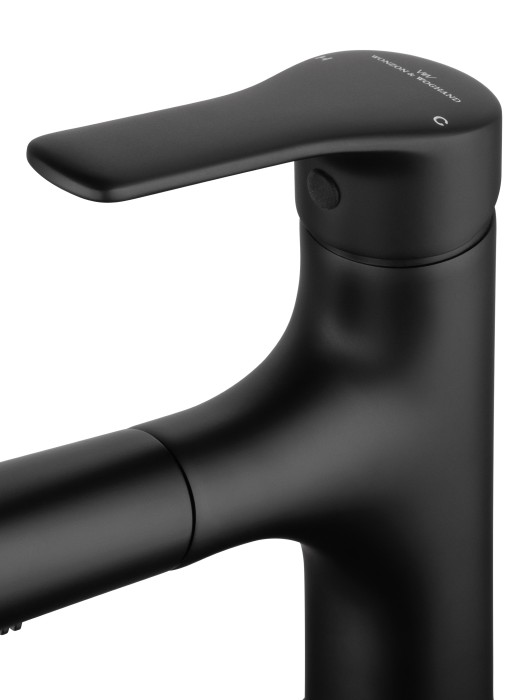 Смеситель для раковины с выдвижным изливом, Wonzon & Woghand, WW-AE4151-MB цвет: черный