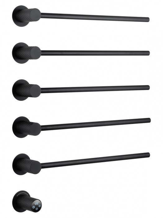 Полотенцесушитель электрический встраиваемый, Wonzon &amp; Woghand Munchen, WW-A355-MB цвет: черный