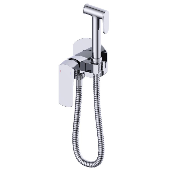 Смеситель с гигиеническим душем встраиваемый, Wonzon &amp; Woghand, WW-88829031-CR цвет: хром