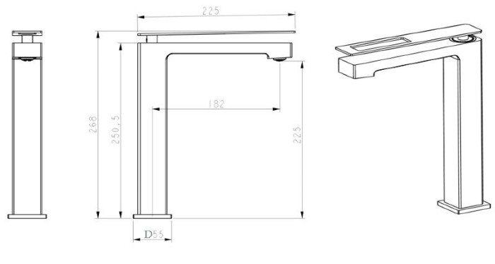Смеситель для раковины, белый, Q Boheme 142-WB