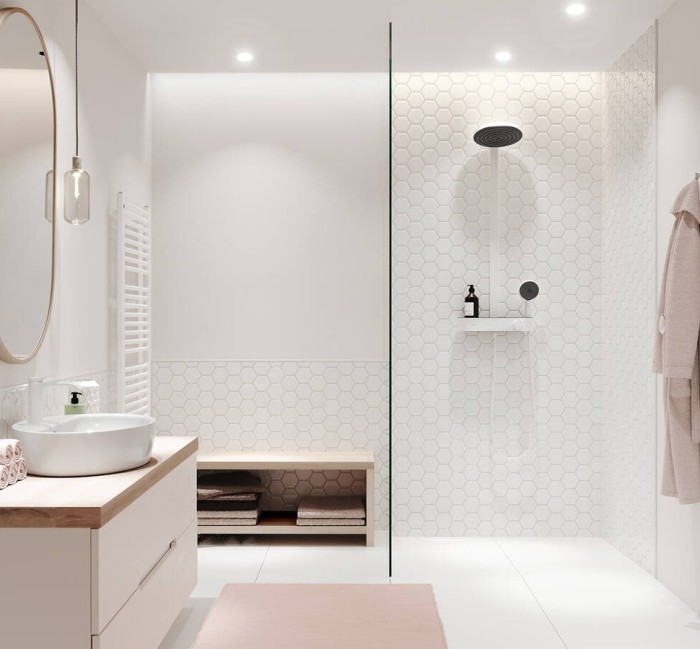 Душевая система с термостатом Pulsify S Hansgrohe, белый арт. 24241700