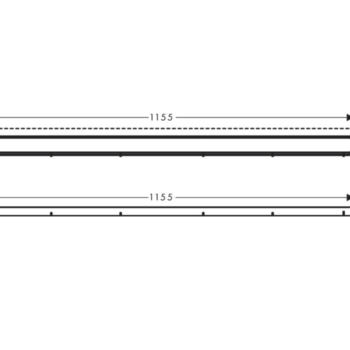 Внешняя часть трапа для душа Match, 120 см, с регулировкой по высоте RainDrain Match Hansgrohe, черный арт. 56042670