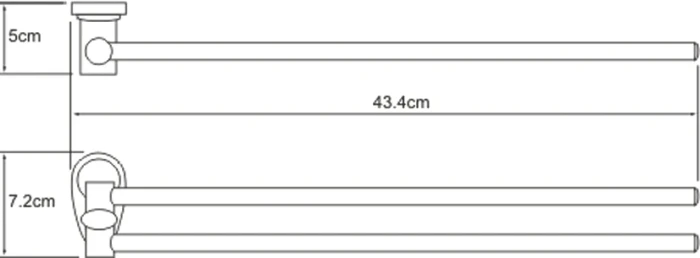 Держатель полотенец рога ,хром WasserKRAFT Main К-9200 арт. K-9231