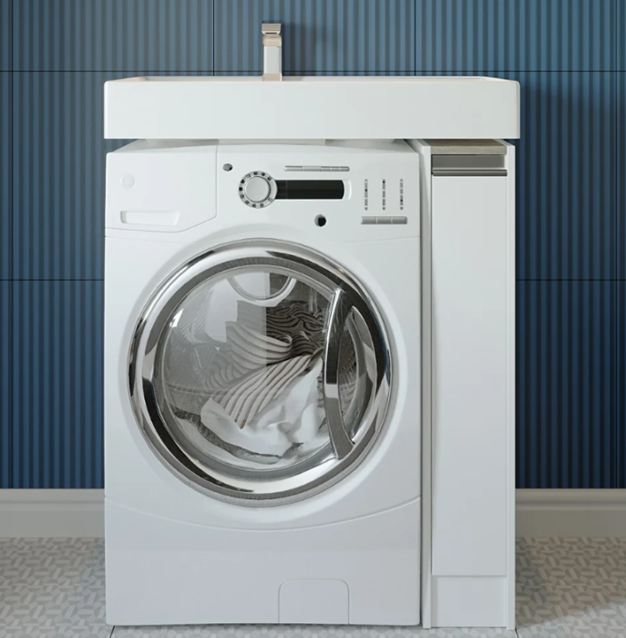 Тумба с раковиной AQUATON Лондри 80см, под стиральную машину