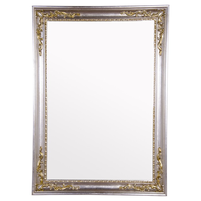 Зеркало в раме 108хh78см, серебро/золото, Tiffany World - TW03851arg/oro