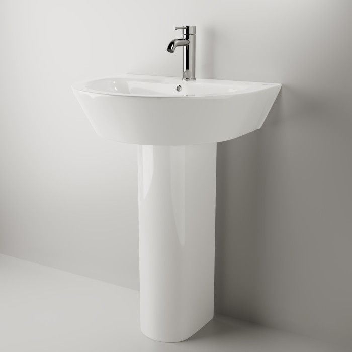 Подвесная раковины с пьедисталом Ceramicanova Trend, белый арт. 115010