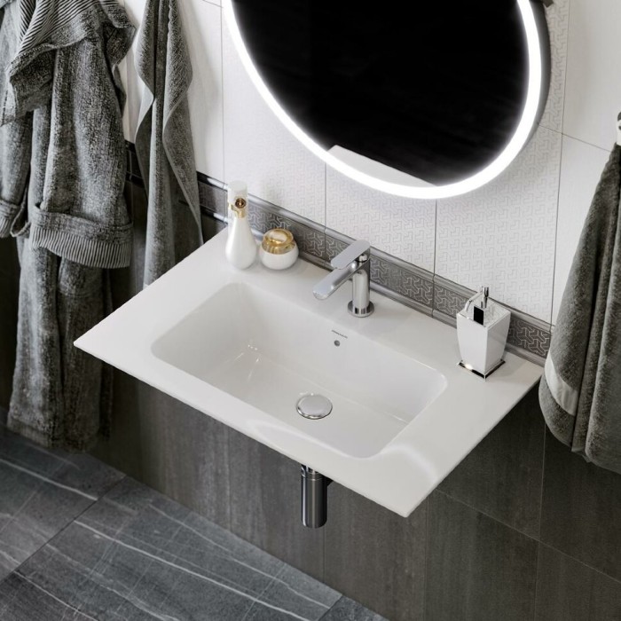 Раковина подвесная 75x46см, Piano Kerama Marazzi, белый - PI.wb.75