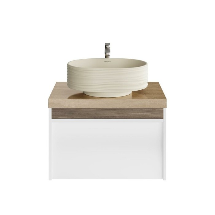 Тумба подвесная 70см с ящиком 1+1, Modula Kerama Marazzi, белый - MO.70.1+1\WHT