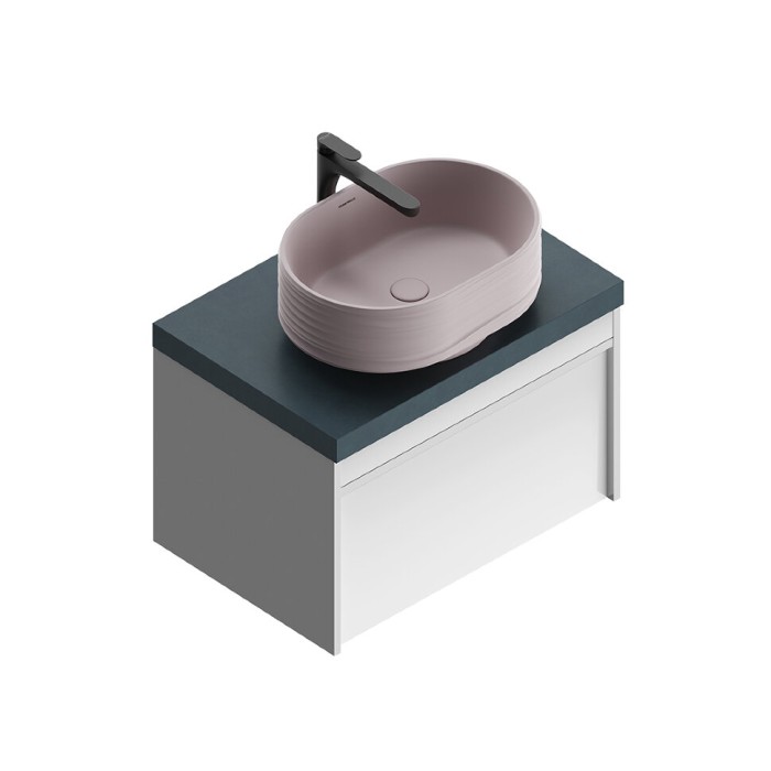 Тумба подвесная 70см с ящиком 1+1, Modula Kerama Marazzi, белый - MO.70.1+1\WHT