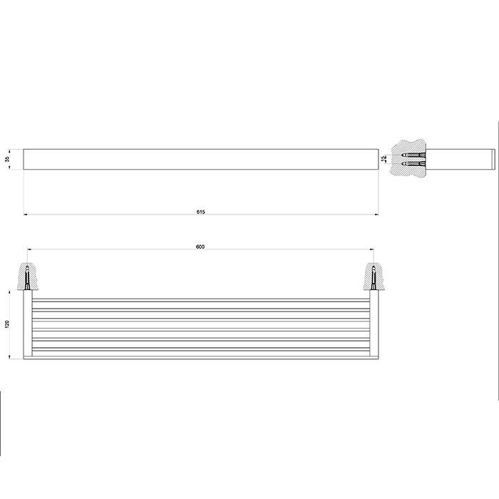 Полочка 60см, подвесная, Gessi Rettangolo, black xl арт. 20949#299