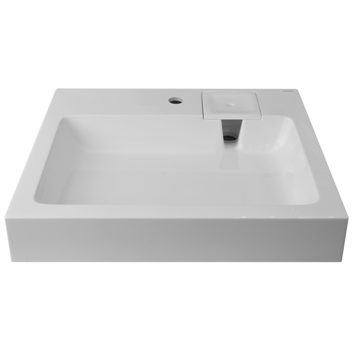 Раковина Etna NEW 600х500х100 литьевой мрамор, сифон в комплекте, белая, Azario Etna - CS00086607