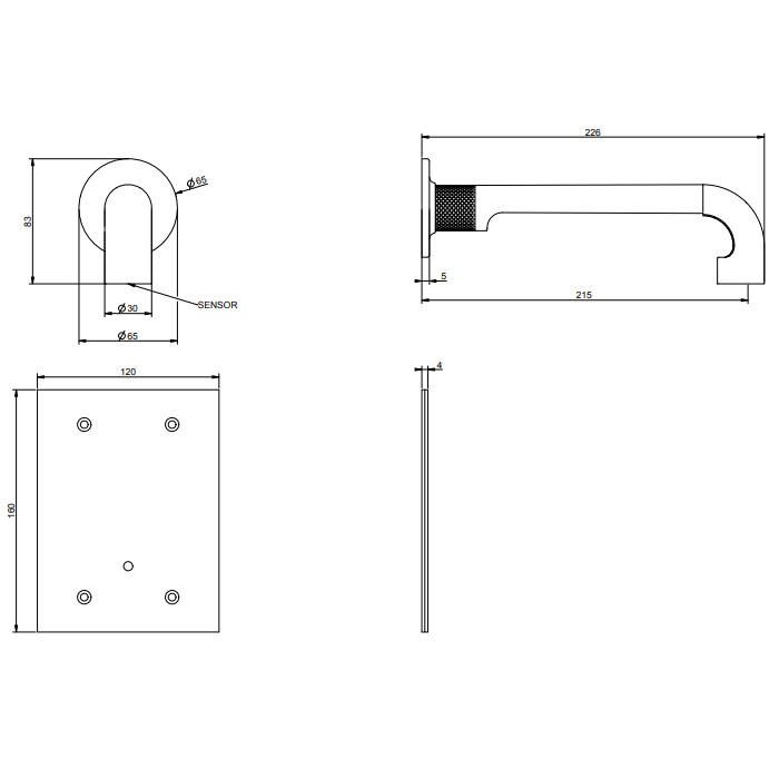 Встраиваемый электронный смеситель для раковины, Gessi Inciso, хром арт. 58105#031