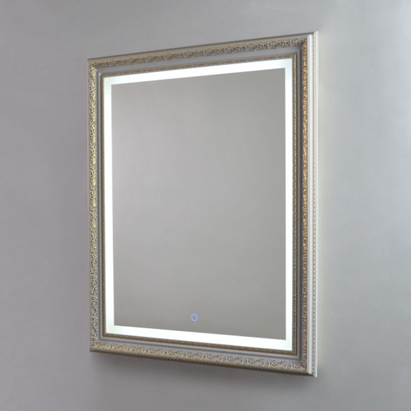 Зеркало LED 630х780 золото, c подсветкой и диммером, сенсорный выключатель, Azario Марсель - ФР-00000968