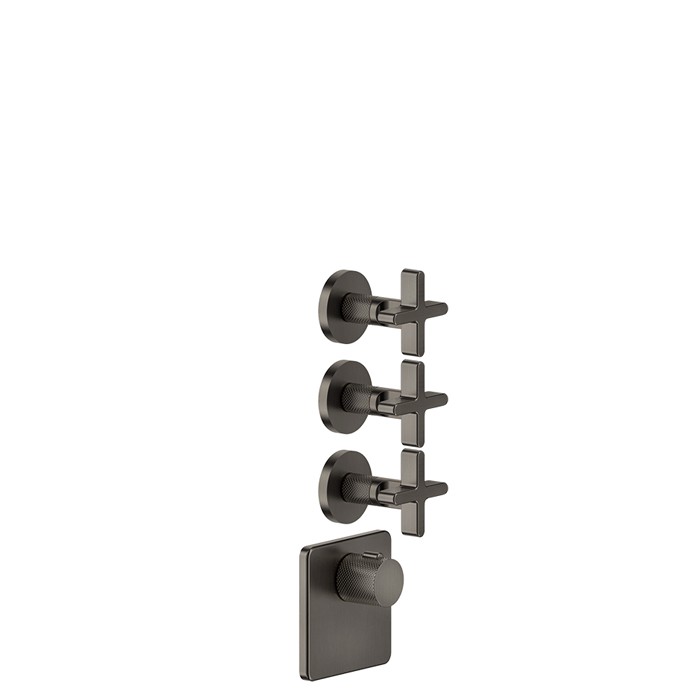 Смеситель для душа, встраиваемый, термостатический, резьба 3/4", Gessi Inciso, black xl арт. 58346#299