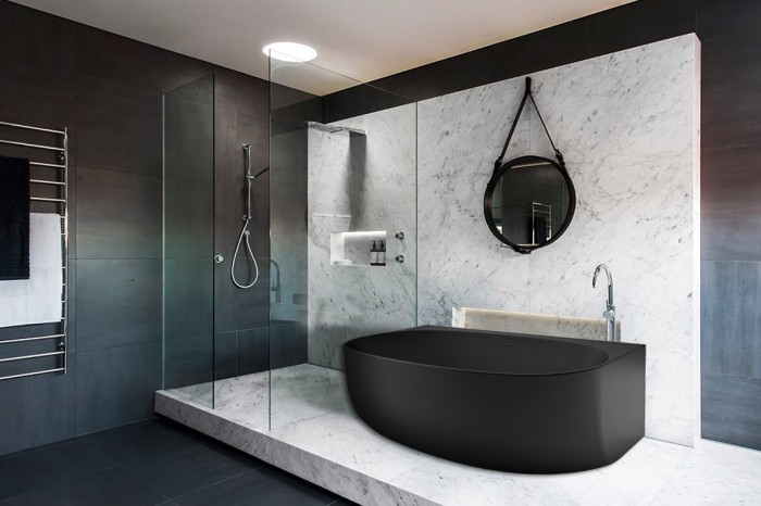 Акриловая ванна 1695х880х580, пристенная, Azario Cambridge арт. CAM17289MB