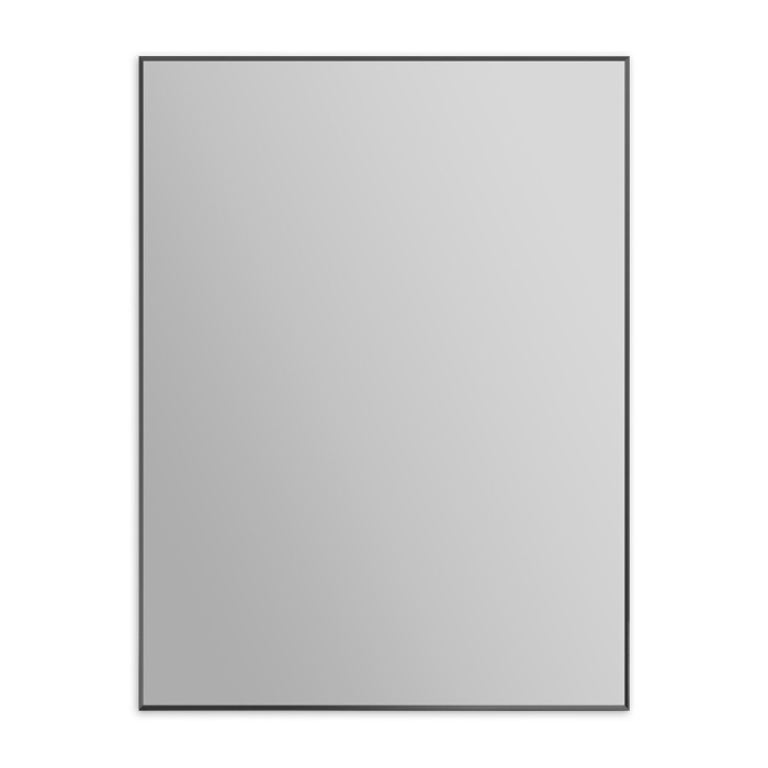 Зеркало 60x80, прямоугольное, в алюминиевой раме, BelBagno арт. SPC-AL-600-800 Nero