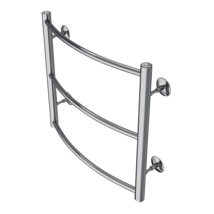 Полотенцесушитель водяной 500/500 3 секции, нижнее/диагональное подключение, 1/2", хром, Verona Azario - AZ04155