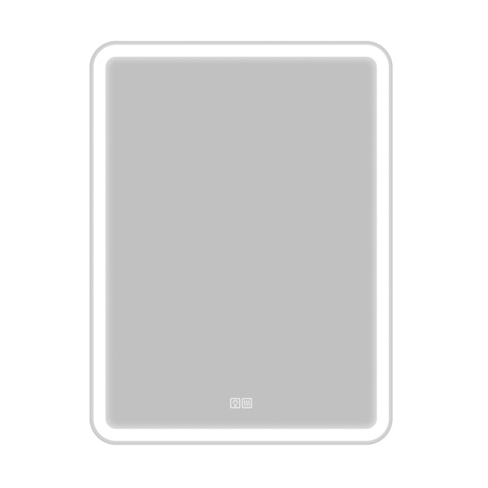 Зеркало 60x80, прямоугольное, с встроенным светильником, сенсорным выключателем и подогревом, BelBagno Marino арт. SPC-MAR-600-800-LED-TCH-WARM