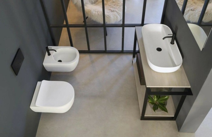 Подвесное биде с одним отверстием цвет белый, Scarabeo Glam - 5202