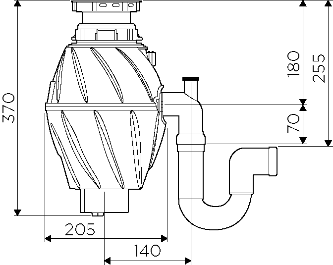 Измельчитель для раковины Omoikiri Nagare 500 арт. 4995060