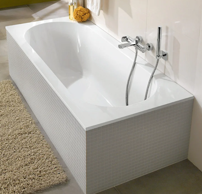 Ванна Villeroy & Boch Oberon 160x75 см кварил, с ножками, цвет альпийский белый арт. UBQ160OBE2V-01