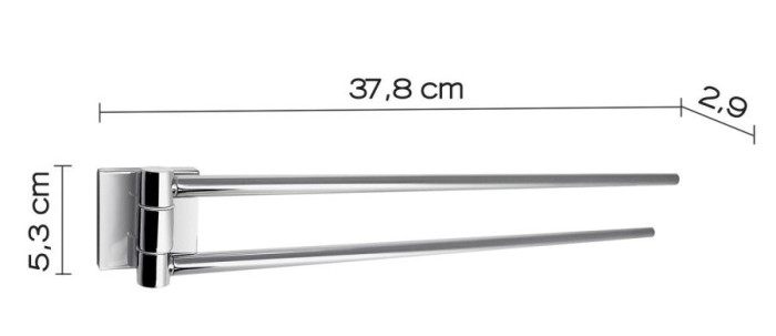 Полотенцедержатель двойной поворотный Fuji Gedy, FJ23(13) цвет: хром