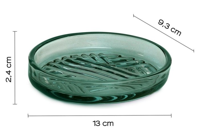 Настольная стеклянная мыльница Corinne Gedy, CR11(07) цвет: зеленый