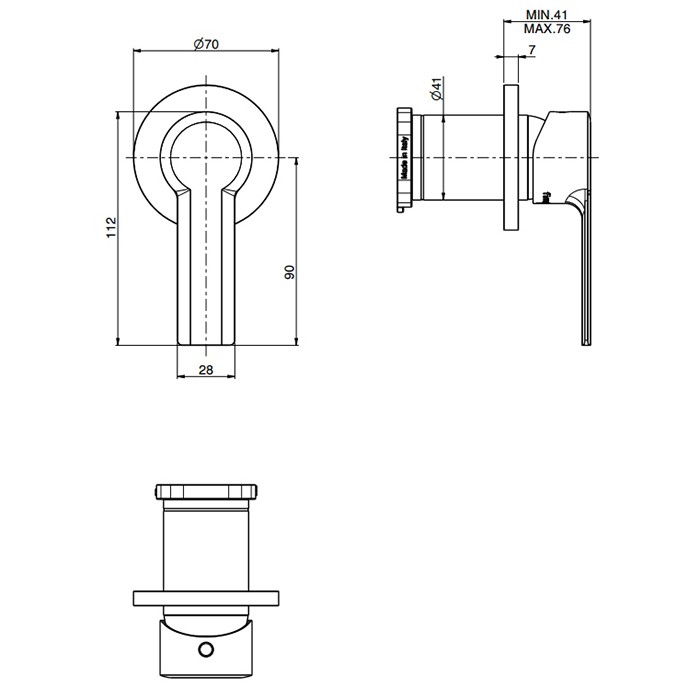 Fima Carlo Frattini Смеситель для душа, встраиваемый, Mast, F3133N1OR цвет: хром