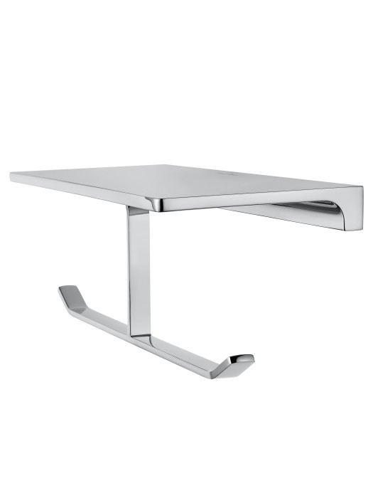 Двойной держатель для туалетной бумаги с полкой, Wonzon & Woghand Eclipse, WW-9156 цвет: хром