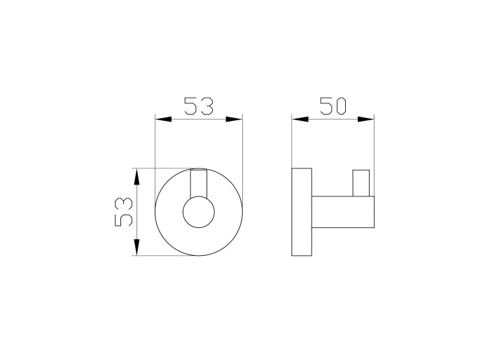 Крючок для ванной, Wonzon & Woghand Easy, WW-8105 цвет: хром