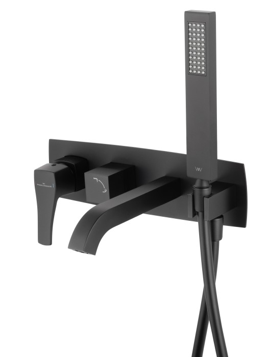 Смеситель для ванны встраиваемый, Wonzon & Woghand Flex, WW-88889072-MB цвет: черный