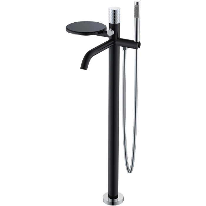 Смеситель напольный black chrome, Boheme Stick - 129-BCR