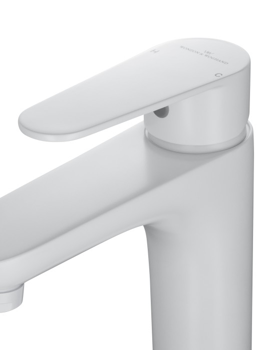 Смеситель для раковины высокий, Wonzon & Woghand Alfa, WW-A40232-MW цвет: белый