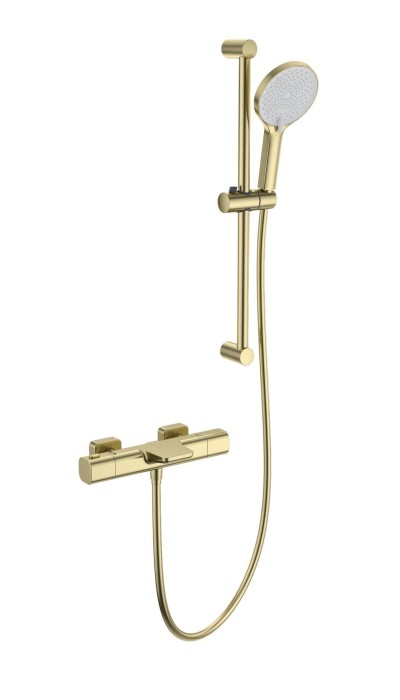 Смеситель для ванны с душевым гарнитуром и термостатом, Wonzon &amp; Woghand, WW-C2017-A-BG цвет: золото