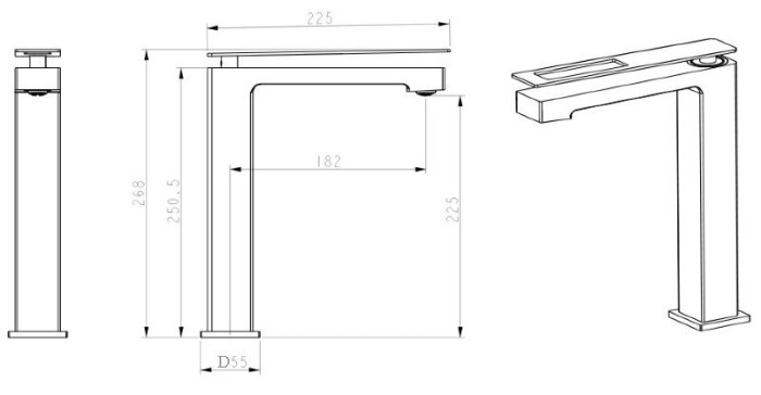 Смеситель для раковины, белый, Q Boheme 142-WCR