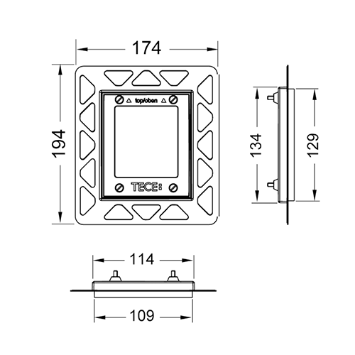 Рамка монтажная, хром глянцевый, loop urinal TECE арт. 9242649