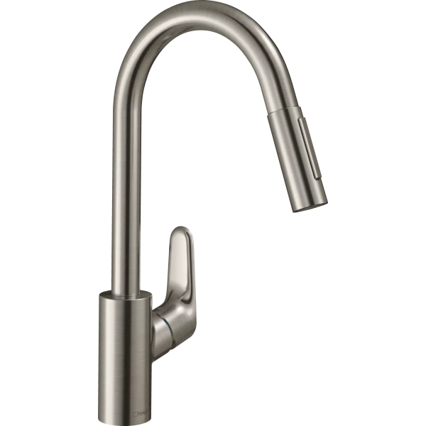 Смеситель для кухни, с вытяжным душем, Eco, Hansgrohe Focus M41, нержавеющая сталь арт. 31833800