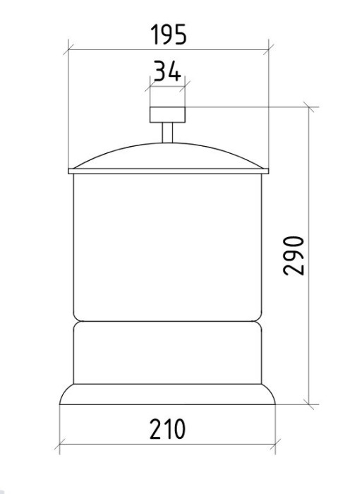Ведро для мусора металл, Royale cristal, Boheme 10927-BR