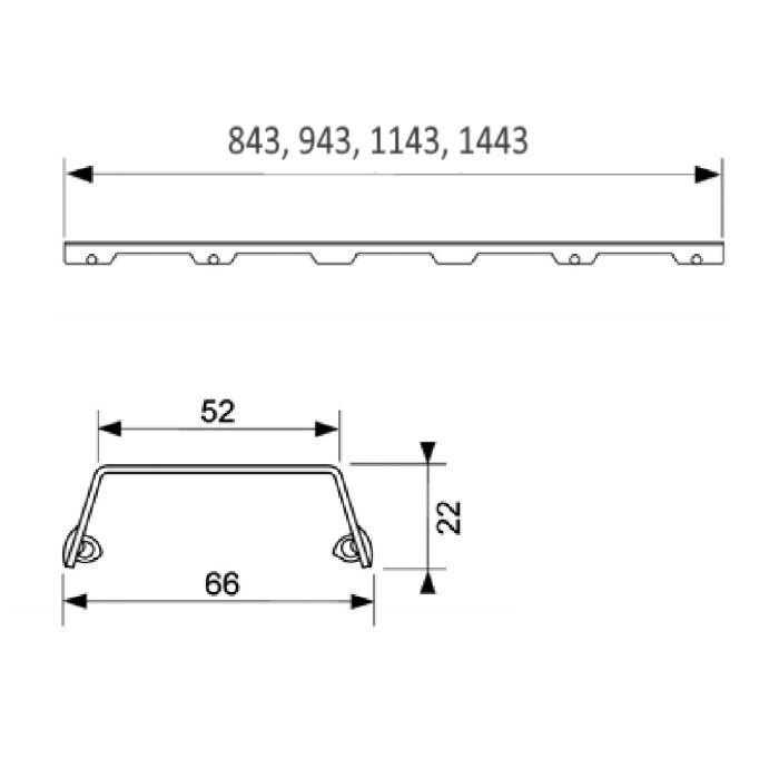Решетка угловая "steel ii", 1200x1200 мм, нерж. Сталь, полированная, drainline TECE арт. 611282
