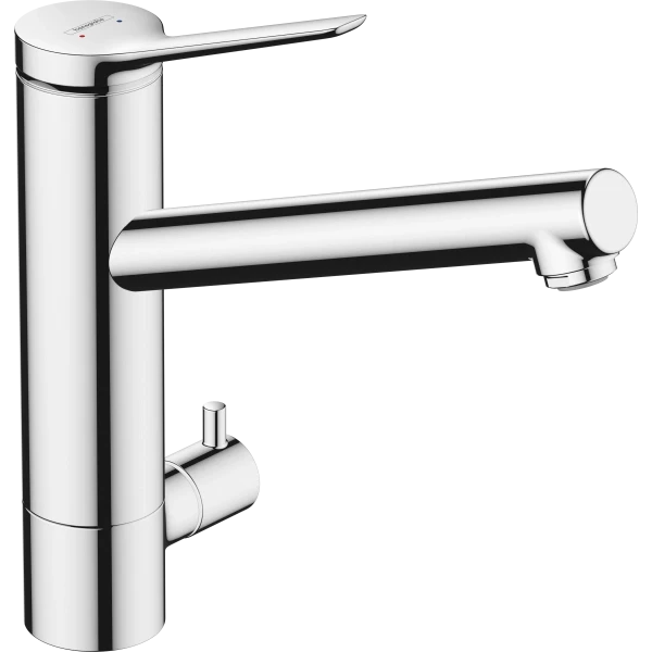 Смеситель для кухни, с поворотным изливом, с запорным вентилем, Hansgrohe Zesis M33, хром арт. 74808000