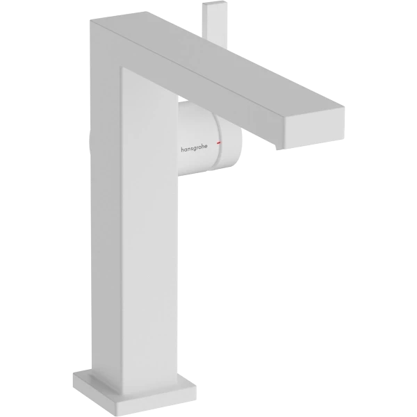 Смеситель для раковины Fine CoolStart, EcoSmart+, с донным клапаном Push-Open, Hansgrohe Tecturis E, белый арт. 73040700